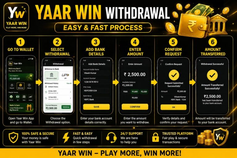 yaar win withdrawal